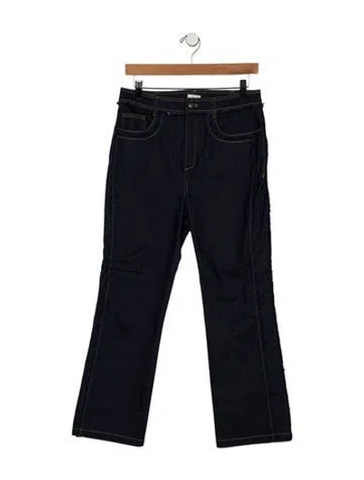 Pre-owned Cinq À Sept High-rise Straight Leg Jeans In Blue