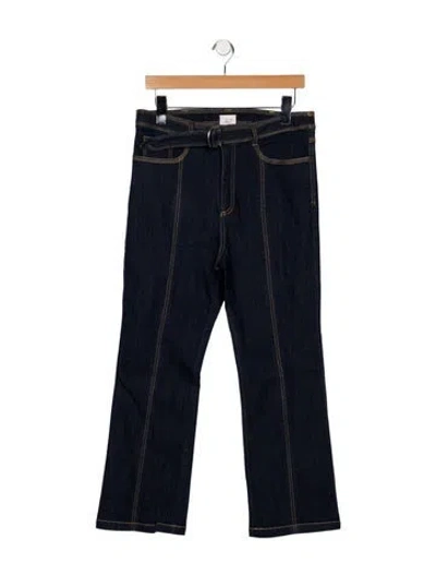 Pre-owned Cinq À Sept High-rise Straight Leg Jeans In Blue