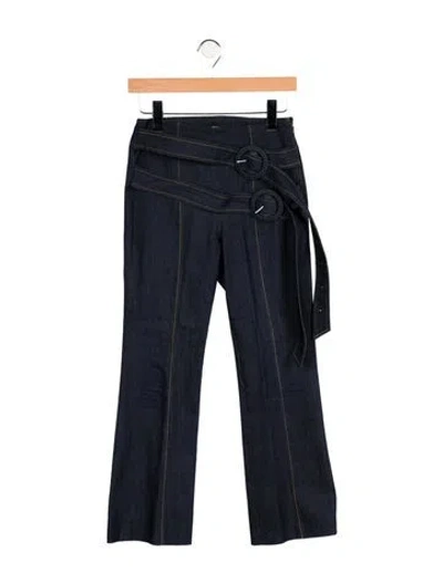 Pre-owned Cinq À Sept High-rise Straight Leg Jeans In Blue