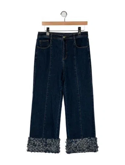 Pre-owned Cinq À Sept High-rise Straight Leg Jeans In Blue