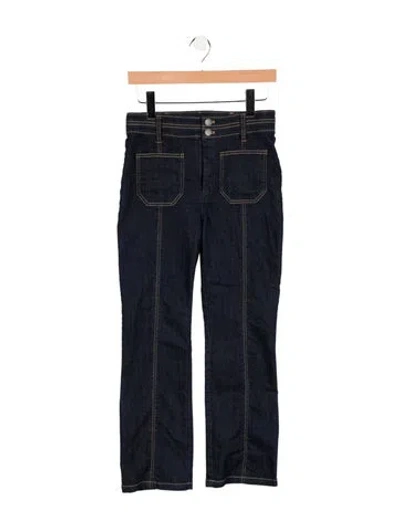 Pre-owned Cinq À Sept High-rise Straight Leg Jeans In Blue