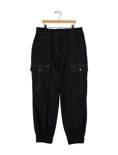 Pre-owned Cinq À Sept High-rise Straight Leg Jeans In Blue