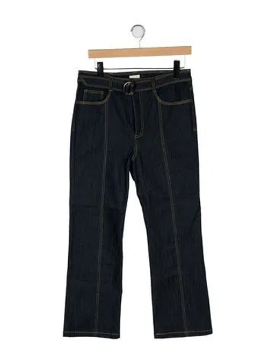 Pre-owned Cinq À Sept High-rise Wide Leg Jeans In Black