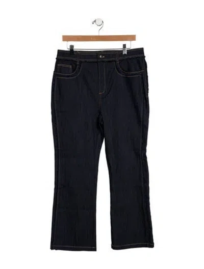Pre-owned Cinq À Sept High-rise Wide Leg Jeans In Blue