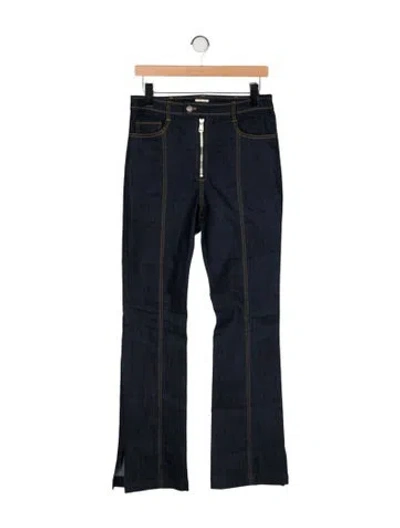 Pre-owned Cinq À Sept High-rise Wide Leg Jeans In Blue