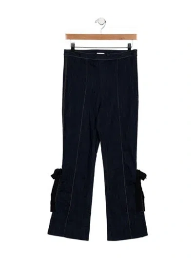 Pre-owned Cinq À Sept High-rise Wide Leg Jeans In Blue