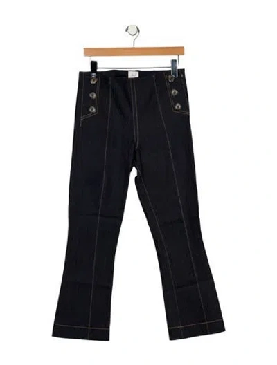 Pre-owned Cinq À Sept High-rise Wide Leg Jeans In Blue