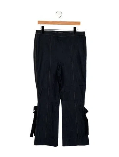 Pre-owned Cinq À Sept High-rise Wide Leg Jeans In Blue