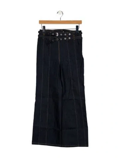 Pre-owned Cinq À Sept High-rise Wide Leg Jeans In Blue