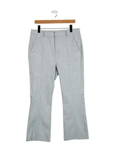 Pre-owned Cinq À Sept High-rise Wide Leg Jeans In Blue