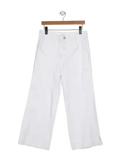 Pre-owned Cinq À Sept High-rise Wide Leg Jeans In Blue