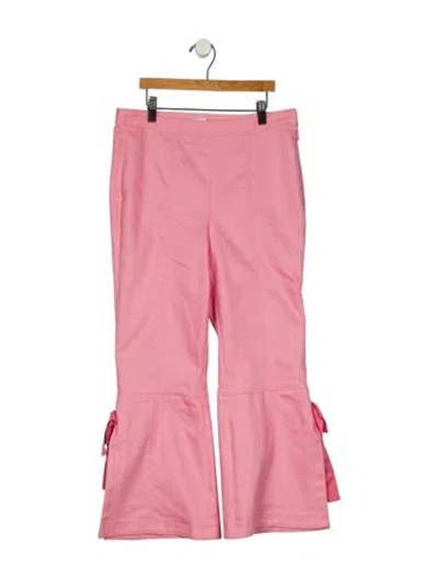 Pre-owned Cinq À Sept High-rise Wide Leg Jeans In Pink