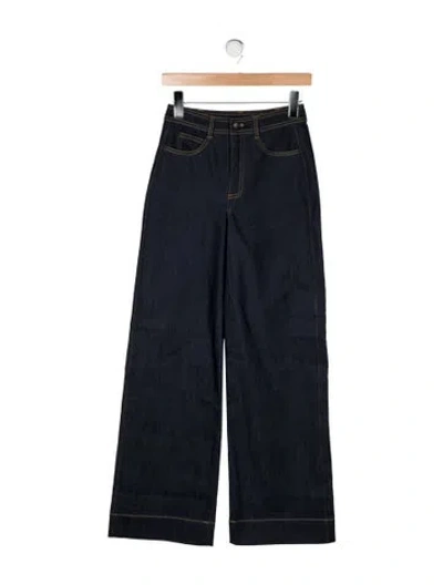 Pre-owned Cinq À Sept High-rise Wide Leg Jeans W/ Tags In Black