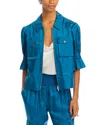 Cinq À Sept Cinq A Sept Holly Cropped Jacket In Blue Sapphire