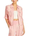 Cinq À Sept Holly Ruffle Sleeve Jacket In Coral Pink