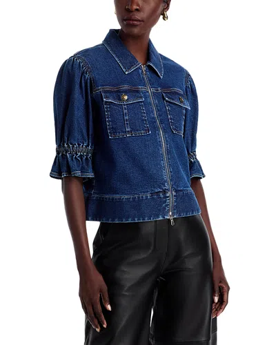CINQ À SEPT CINQ A SEPT HOLLY HALF SLEEVE DENIM JACKET