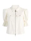Cinq À Sept Holly Cropped Twill Jacket In 中性色