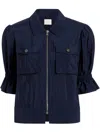 Cinq À Sept Cinq A Sept Boucle Holly Short Sleeve Jacket In Blau