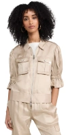 Cinq À Sept Women's Holly Puff-sleeve Utility Jacket In Khaki