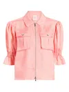 Cinq À Sept Holly Ruffle Sleeve Jacket In Rosa