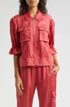 Cinq À Sept Holly Short-sleeve Sateen Jacket