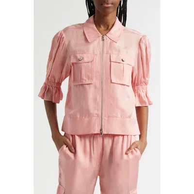 Cinq À Sept Holly Ruffle Sleeve Jacket In Pink