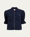 Cinq À Sept Cinq A Sept Boucle Holly Short Sleeve Jacket In Navy
