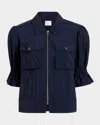 Cinq À Sept Cinq A Sept Boucle Holly Short Sleeve Jacket In Navy