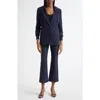 Cinq À Sept Cinq A Sept Khloe Topstitch Hooded Blazer In Navy