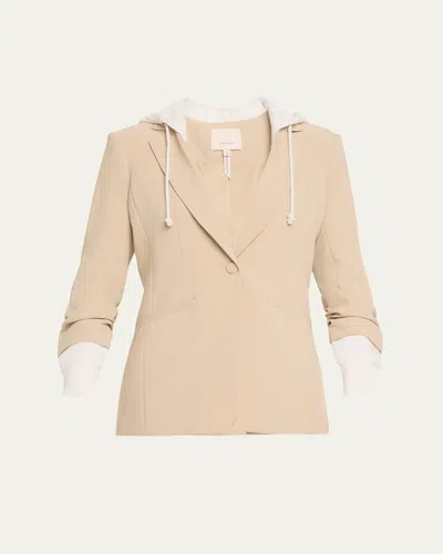 Cinq À Sept Hooded Khloe Jacket In Neutral