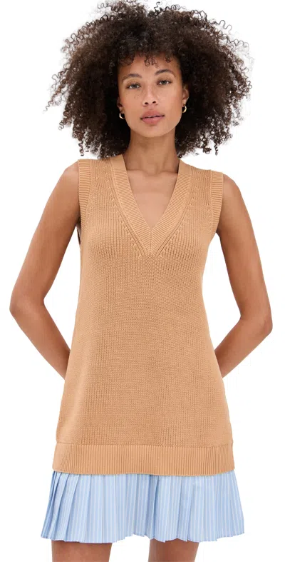 Cinq À Sept Indiana Prestyled Dress Camel In Brown