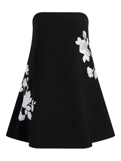 CINQ À SEPT IRLA FLORAL-EMBROIDERED STRAPLESS DRESS