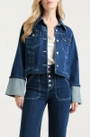 Cinq À Sept Isaline Denim Jacket In Oceane/ivory