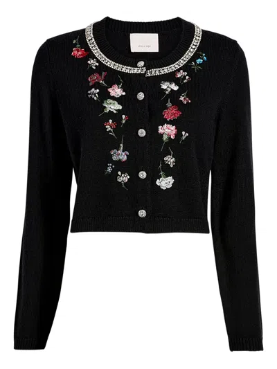 CINQ À SEPT ISOLDE TUMBLING-CARNATION FLORAL CARDIGAN