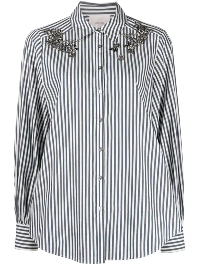 Cinq À Sept Ivy Tiana Striped Shirt In Blau