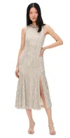 Cinq À Sept Izara Sequin Beaded Dress In White