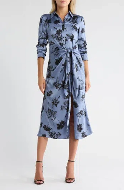 Cinq À Sept Jacey Cool Carnation Shirtdress In Blue