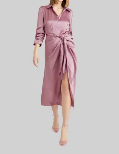 Cinq À Sept Jacey Midi Dress In Warm Mauve In Multi