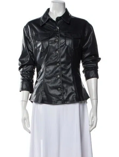 Pre-owned Cinq À Sept Jacket In Black/blue