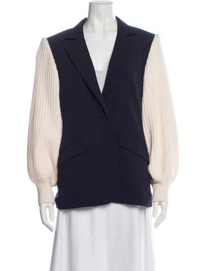 Pre-owned Cinq À Sept Jacket In Blue