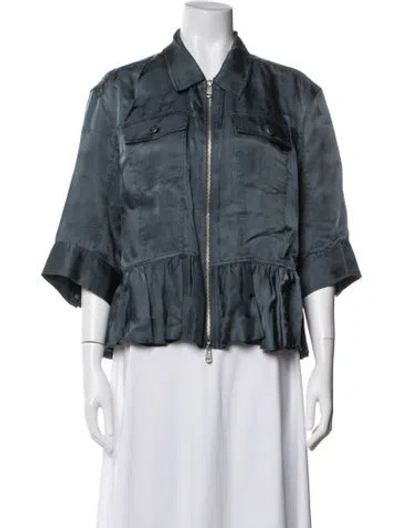 Pre-owned Cinq À Sept Jacket In Blue