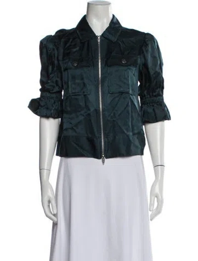 Pre-owned Cinq À Sept Jacket In Blue