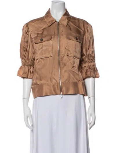 Pre-owned Cinq À Sept Jacket In Brown