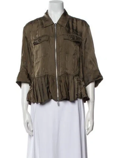 Pre-owned Cinq À Sept Jacket In Green