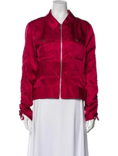 Pre-owned Cinq À Sept Jacket In Red