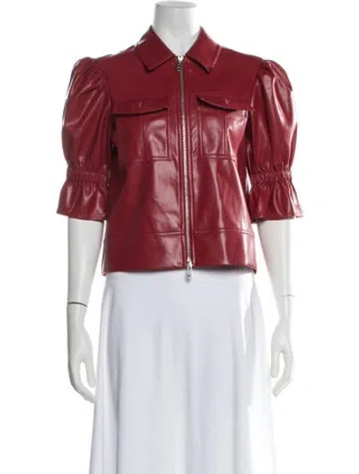 Pre-owned Cinq À Sept Jacket In Red