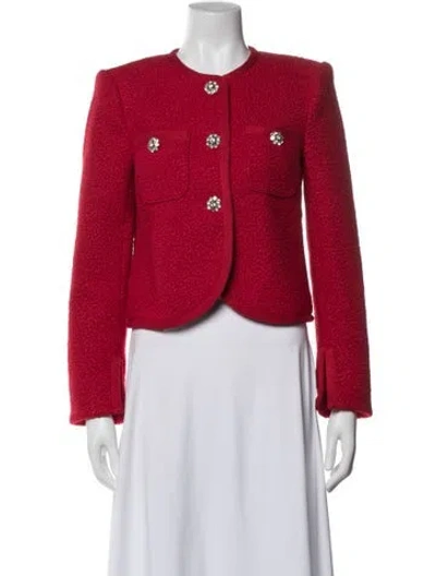 Pre-owned Cinq À Sept Jacket In Red