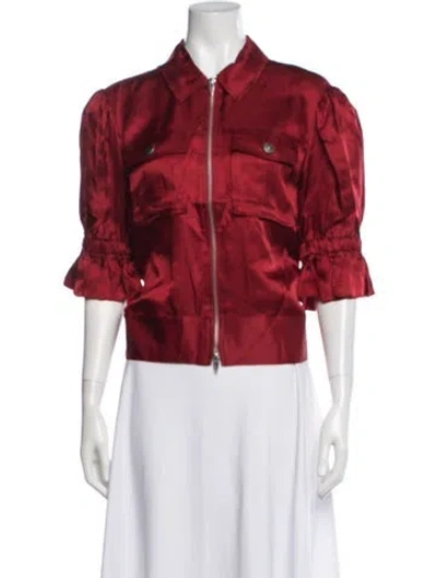 Pre-owned Cinq À Sept Jacket In Red