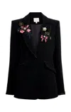 Cinq À Sept Cinq A Sept Jaden Ribbon Applique Blazer In Black