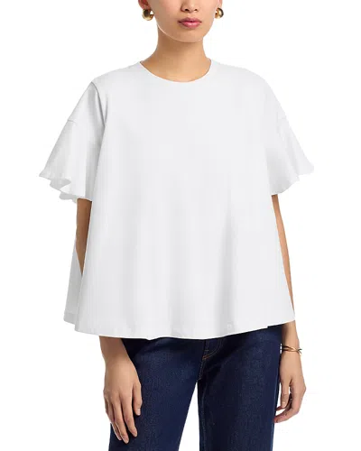 Cinq À Sept Cinq A Sept Jane Flutter Sleeve Top In White